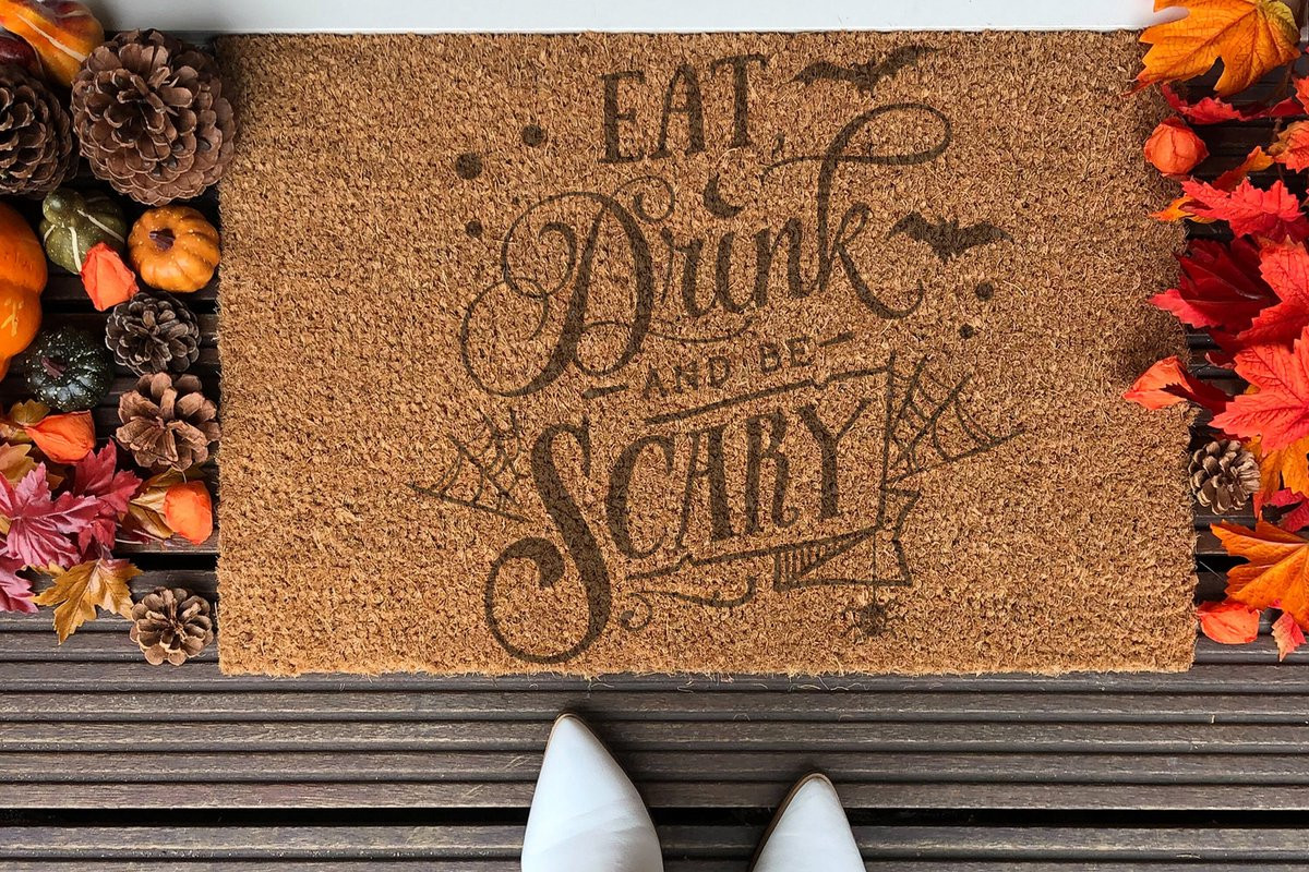 Laser Point Eat Drink And Be Scary Ingangsmat 60 x 40 cm