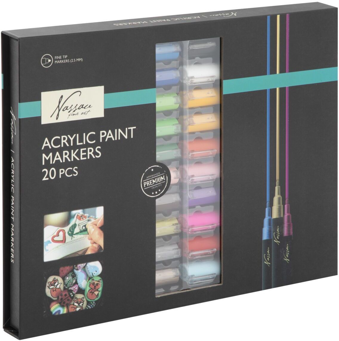 Nassau - Acrylic markerset, 20 pcs (AR0144/GE)