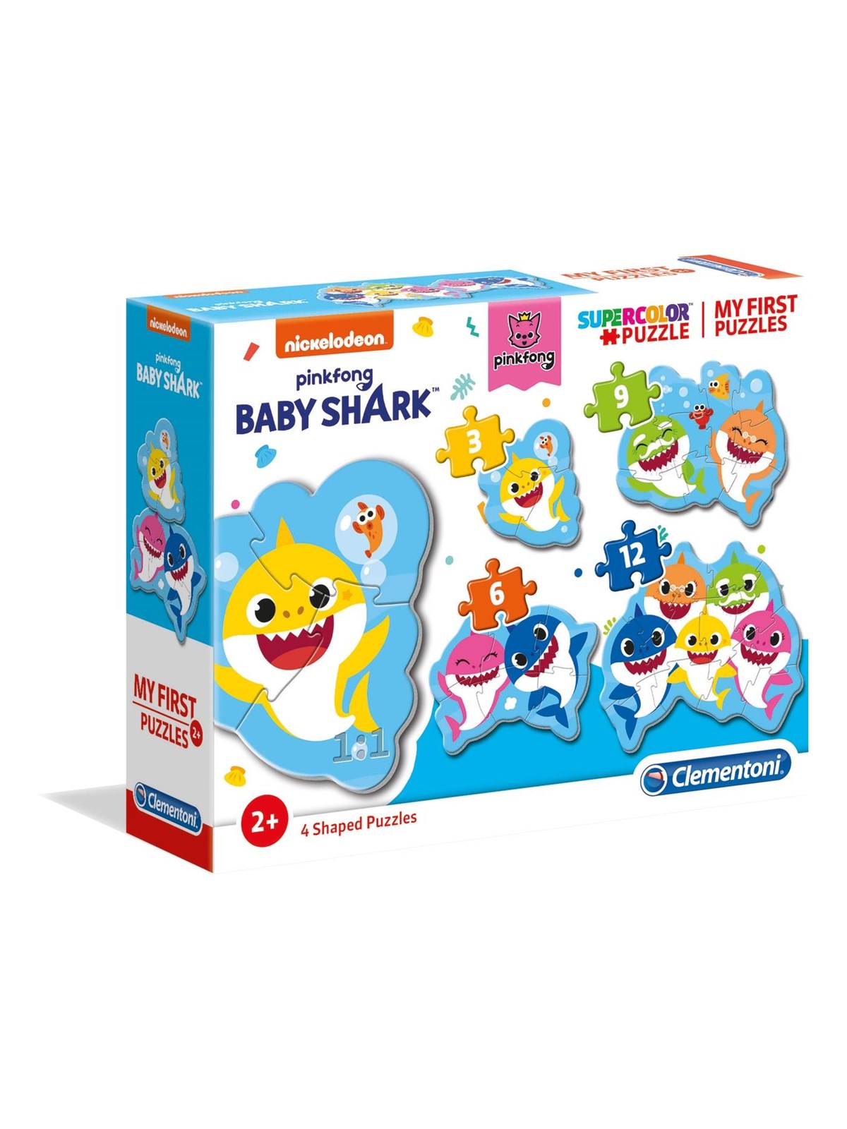 Clementoni Puzzle My First Baby Shark 3.6.9 and 12 pieces 2D Puzzles
