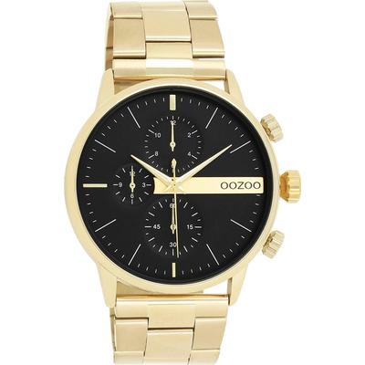 Quarzuhr OOZOO, gold (goldfarben), Armbanduhren, Herren, Quarzuhr, Armbanduhr, Herrenuhr, Edelstahlarmband, Chrono-Look
