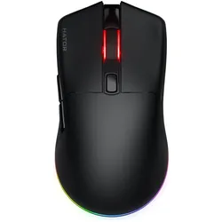Hator Pulsar 3 Wireless (Kabelgebunden, Kabellos), Maus, Schwarz