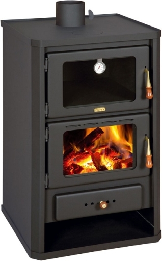 Kaminofen mit Backfach + Herdplatte Prity FG - 14kW + BIMSCHV II