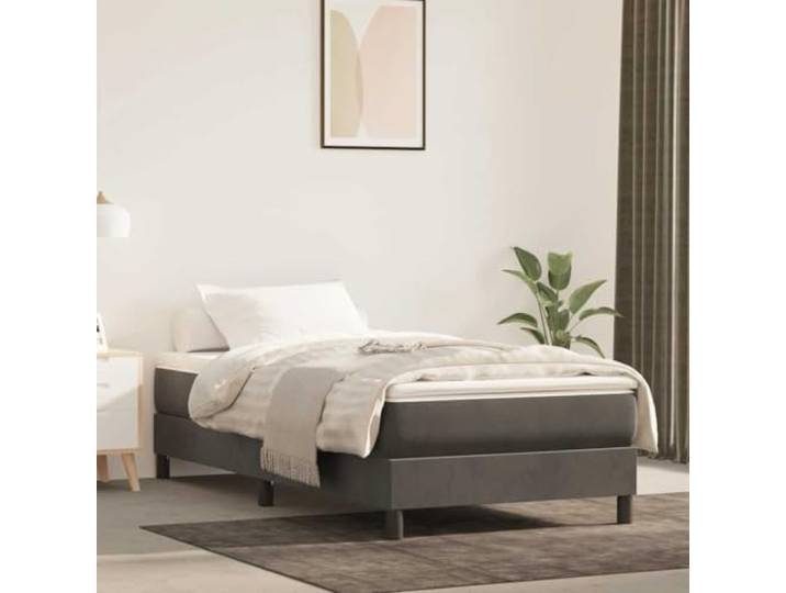 GBCDSWBR Taschenfederkernmatratze 80x220x20 cm Samt Grau Punktelastischer Komfort, Geräuschdämpfend, Formstabil