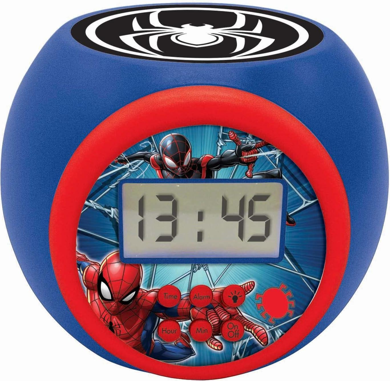 Lexibook Marvel Spider-Man Wekker met projectie, nachtlampje en snooze-functie RL977SP