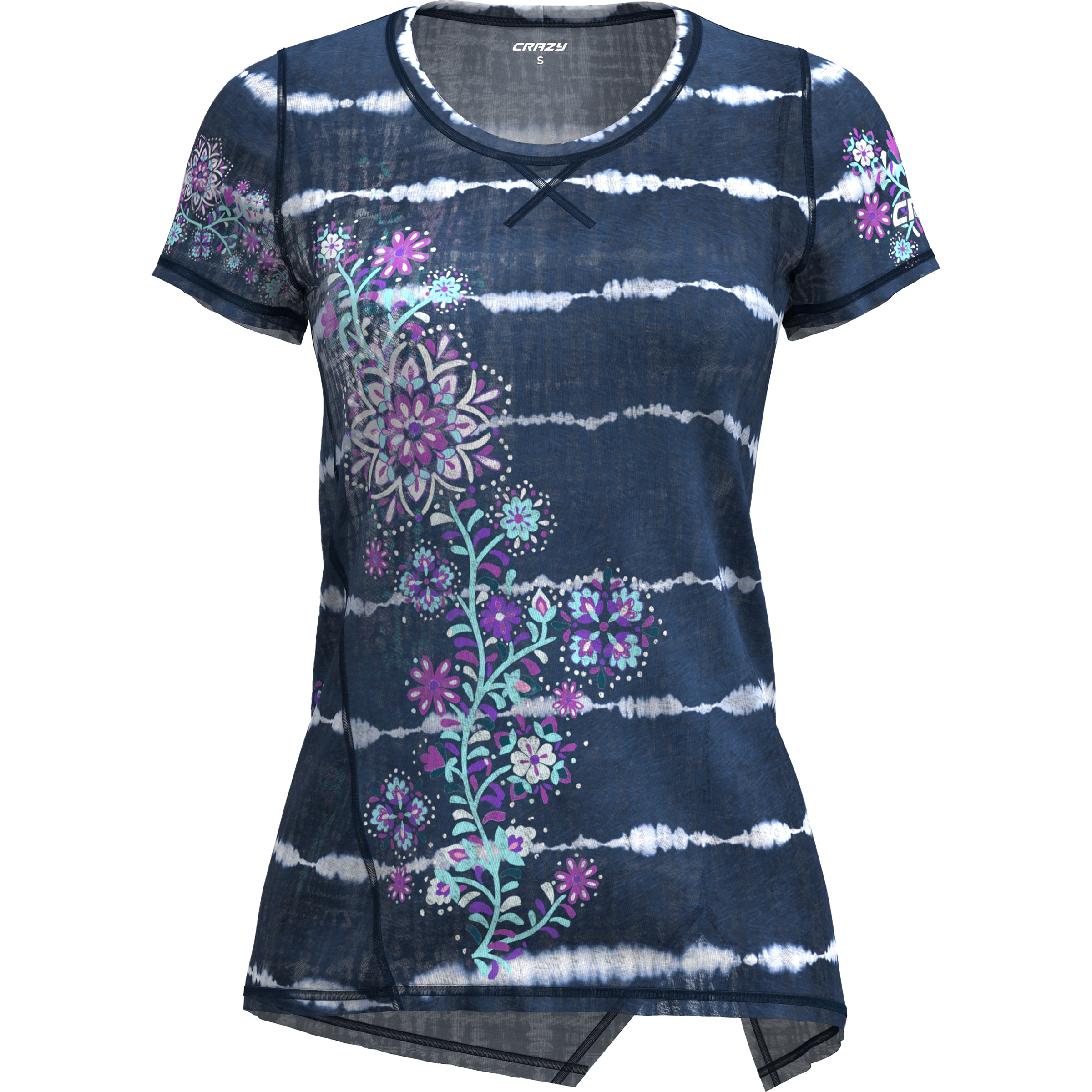 Crazy Aloha Damen T-Shirts blau Größe XS Trekking Schnell trocknend