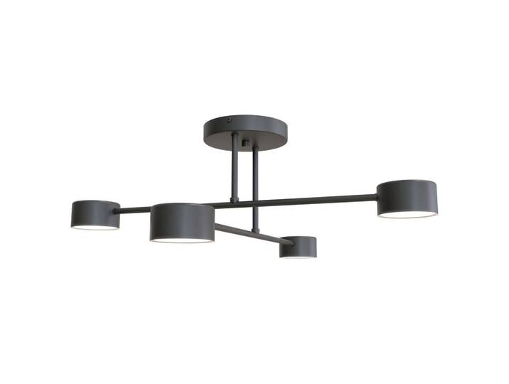 Deckenleuchte Halo, Schwarz, Metall, 60x20x60 cm, RoHS, CE, Lampen & Leuchten, Innenbeleuchtung, Deckenleuchten, Deckenleuchten