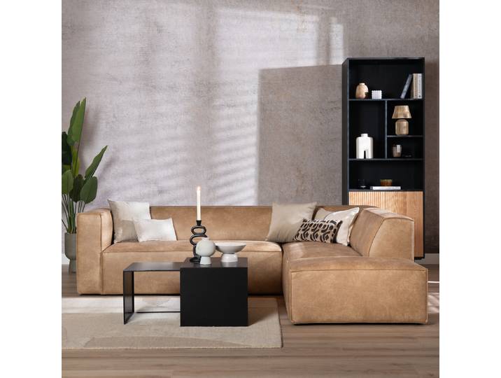 Bronx71 Ecksofa Memphis Leder beige rechts
