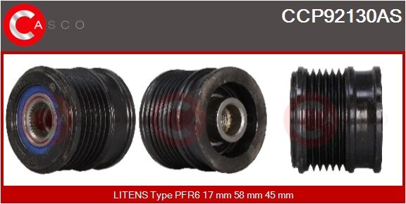 Casco Riemenscheibe, Generator Ccp92130as Für Ika