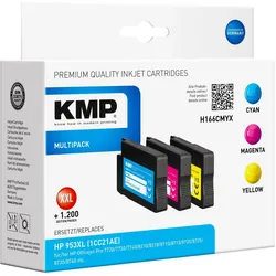 KMP, Druckerpatrone, H166CMYX (C, M, Y)