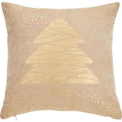 Dekokissen DONE. "Snowfall", beige (natur, bedruckt), B:45cm H:1cm L:45cm, Polyester, Dekokissen_Sitzkissen_Kissenhüllen, mit Glanzdruck