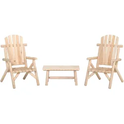 vidaXL 3-tlg. Garten-Lounge-Set Massivholz Fichte