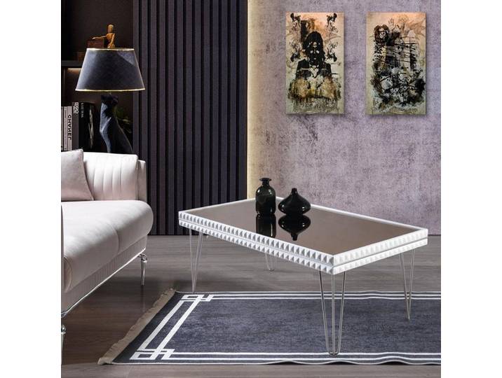 JVmoebel Couchtisch Eleganter Beistelltisch aus Holz in zeitloser weißer Lackierung (Packung, Nur Couchtisch), Made in Europa