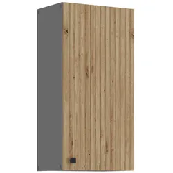 Küche AVA Artisan Hängeschrank 45 cm Lamellenoptik Küchenzeile Einbauküche