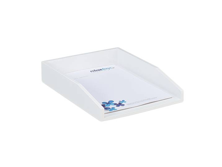 Dokumentenablage Bambus Weiss