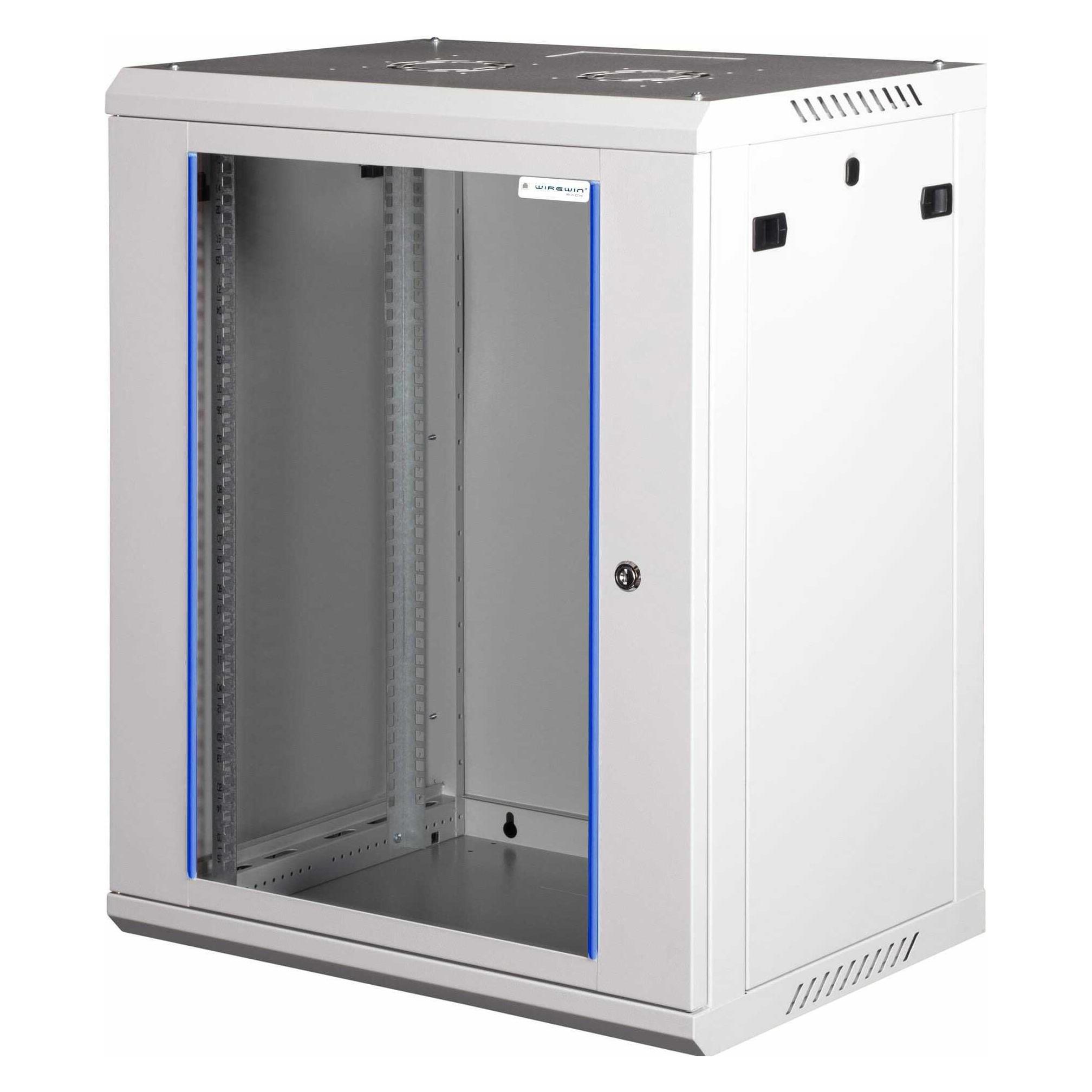 Wirewin 19/ Wandschrank, einteilig, Pro 3nd Generation, 600x450mm, hellgrau (9 HE, 19 Zoll Rack) (WCAB PS3 600X450X9U)