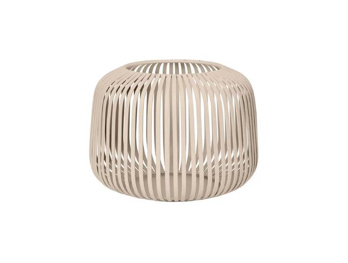 Laterne BLOMUS Lito XS 10 cm , beige, B:13,5cm H:10cm T:13,5cm Ø:13,5cm, Stahl, Mobilleuchten, Laterne