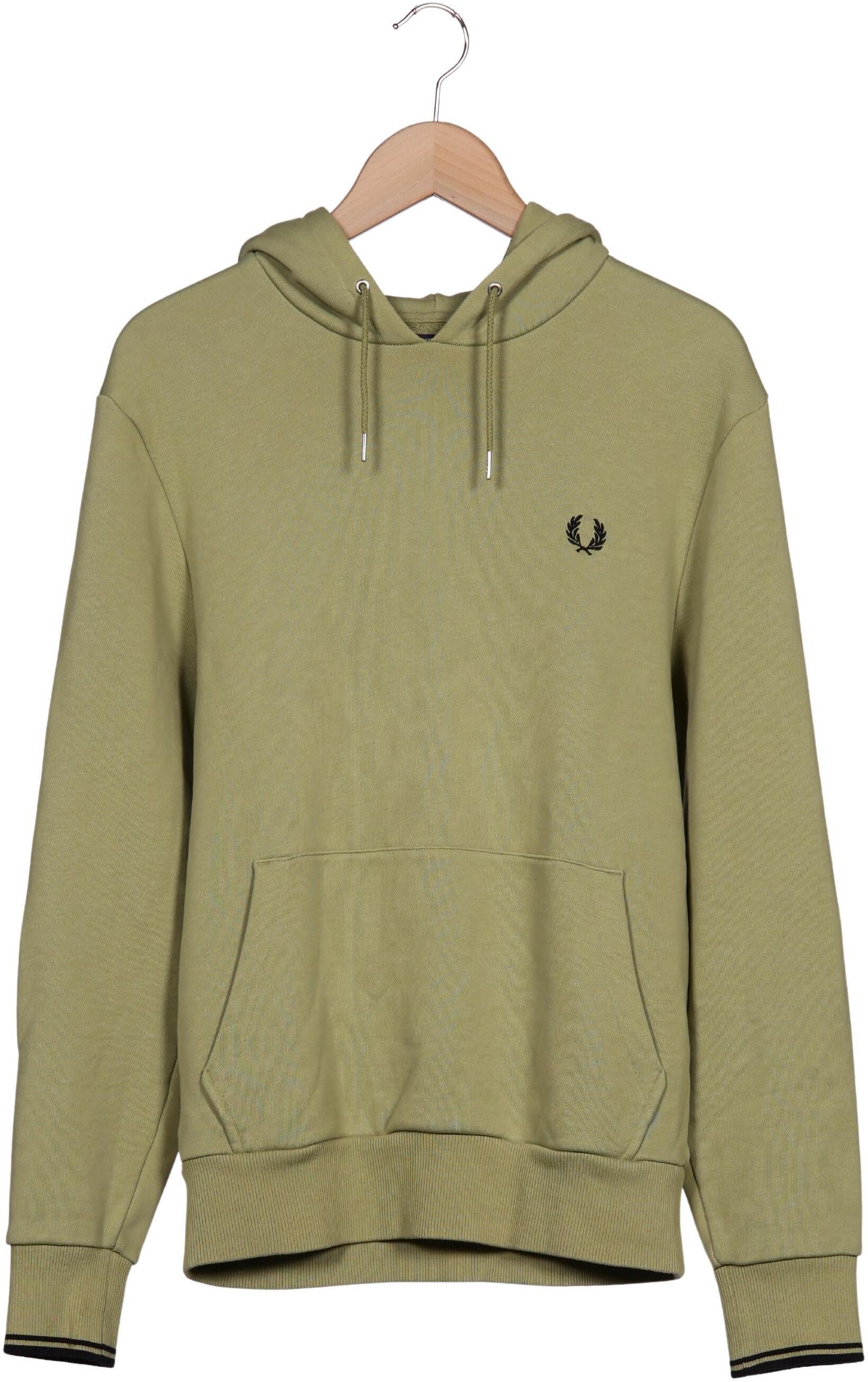 Fred Perry Herren Kapuzenpullover, Grün, Gr. S, Baumwolle / Elasthan / Synthetik - Second Hand