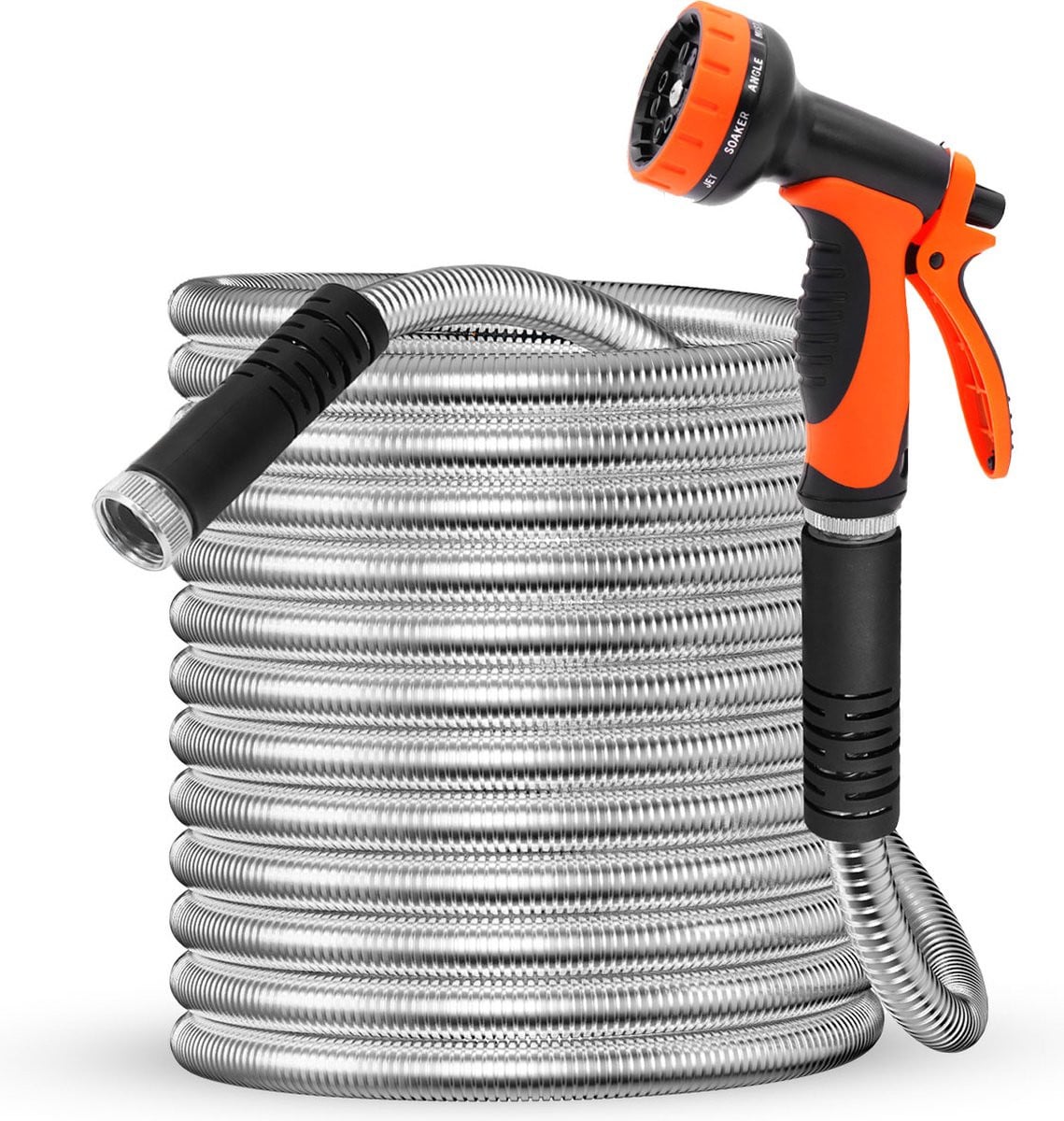 FlinQ RVS Flexibele Tuinslang tot 30 meter met Sproeikop