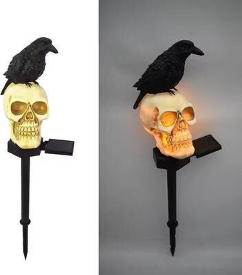 Inspired Living Spine Chilling Outdoor Skeleton & Ghost Halloween Light Set b