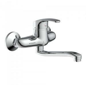 Schütte Küchenarmatur Orazi Wandwasserhahn 36760, chrom, Hochdruck, 360° schwenkbar, zur Wandmontage
