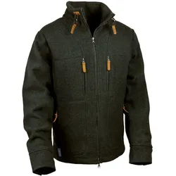 Steinkauz Herren Kragenhuber Lodenfleecejacke - XL - schwarz