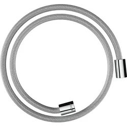 hansgrohe AXOR ShowerSolutions Textilbrauseschlauch, 1250mm, beidseitig zylindrische Mutter, 28228000, Farbe: Chrom