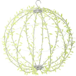 Casativo, Gartenbeleuchtung, Solar Leuchtkugel im Blätterdesign - Ø40cm Gartenkugel mit 144 warmweissen LEDs - IP44 (IP44)