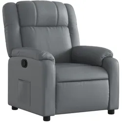 vidaXL, Sessel, Relaxsessel Grau Kunstleder,Farbe: Grau,Material: Kunstleder