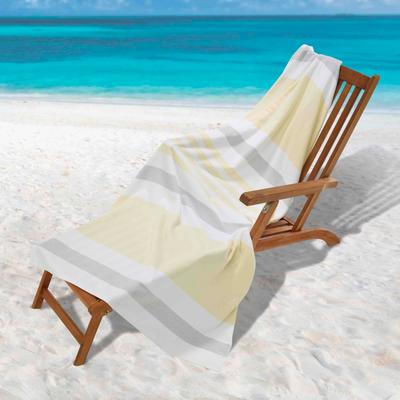 Izod Stripe Yellow/Grey Beach Towel - Beach Towel