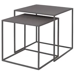 blomus Beistelltisch Fera 2tlg. Stahl Grau