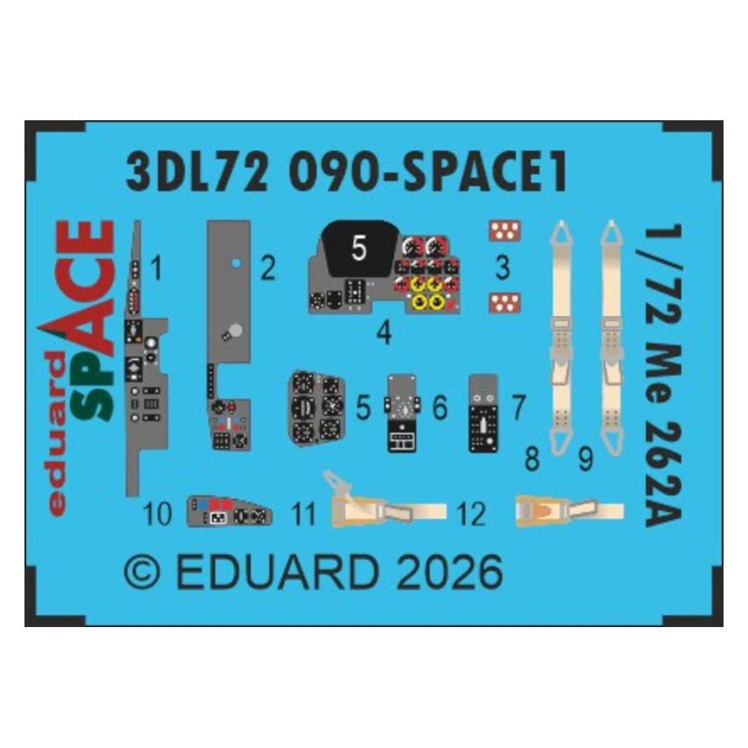 Eduard Me 262A SPACE 1/72 for Arma Hobby (3DL72090)
