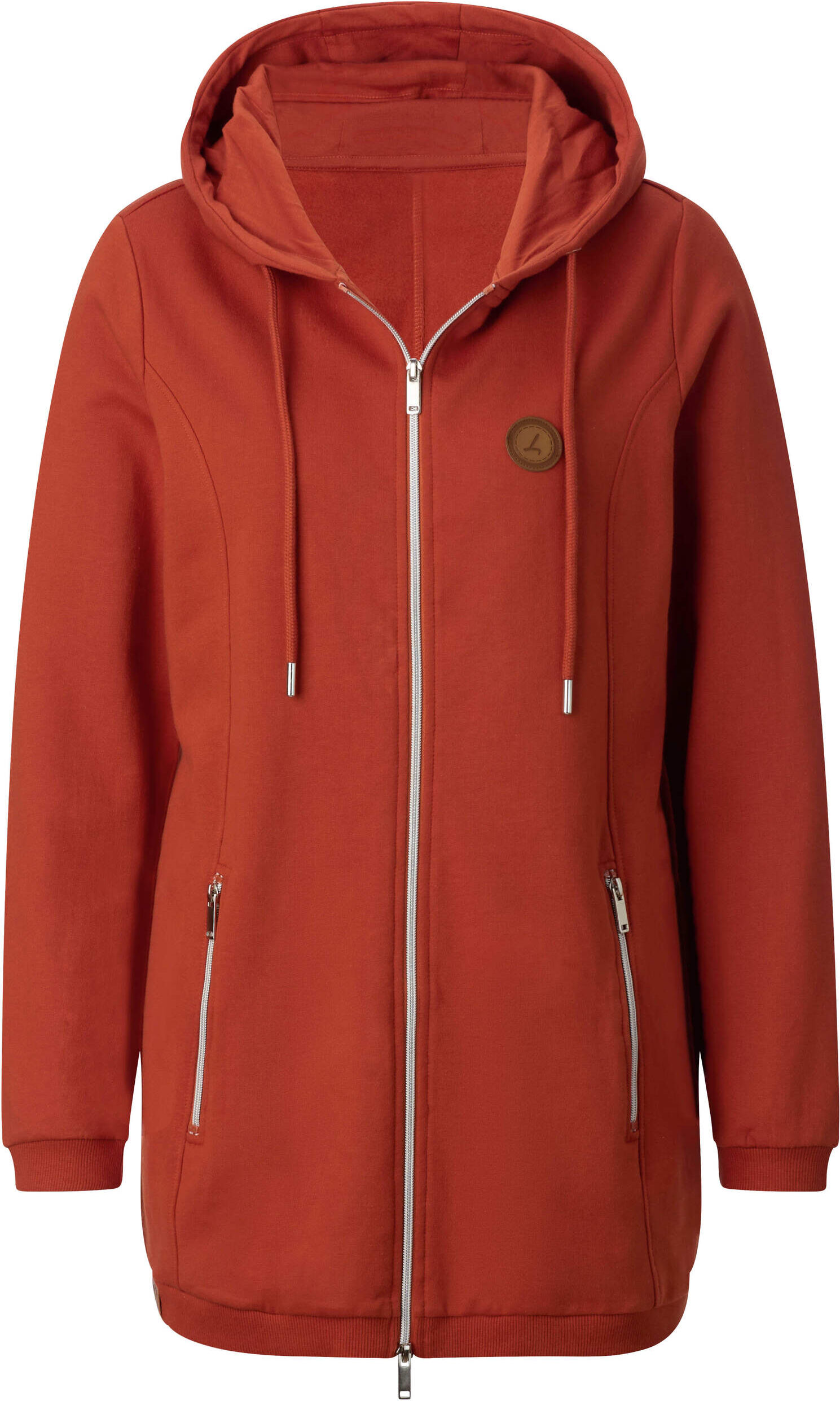 Shirtjacke WITT "Sweatjacke Sweatjacke in weich angerauter Qualität", Damen, Gr. 36, rot (rostrot), Sportlich, Shirts Shirtjacke