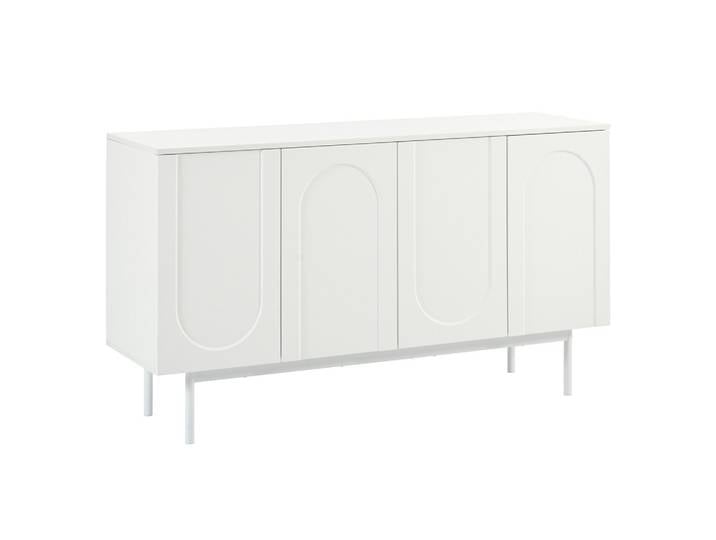 SIDEBOARD mit Druck-zu-Öffnen Türen, 140/42/80cm