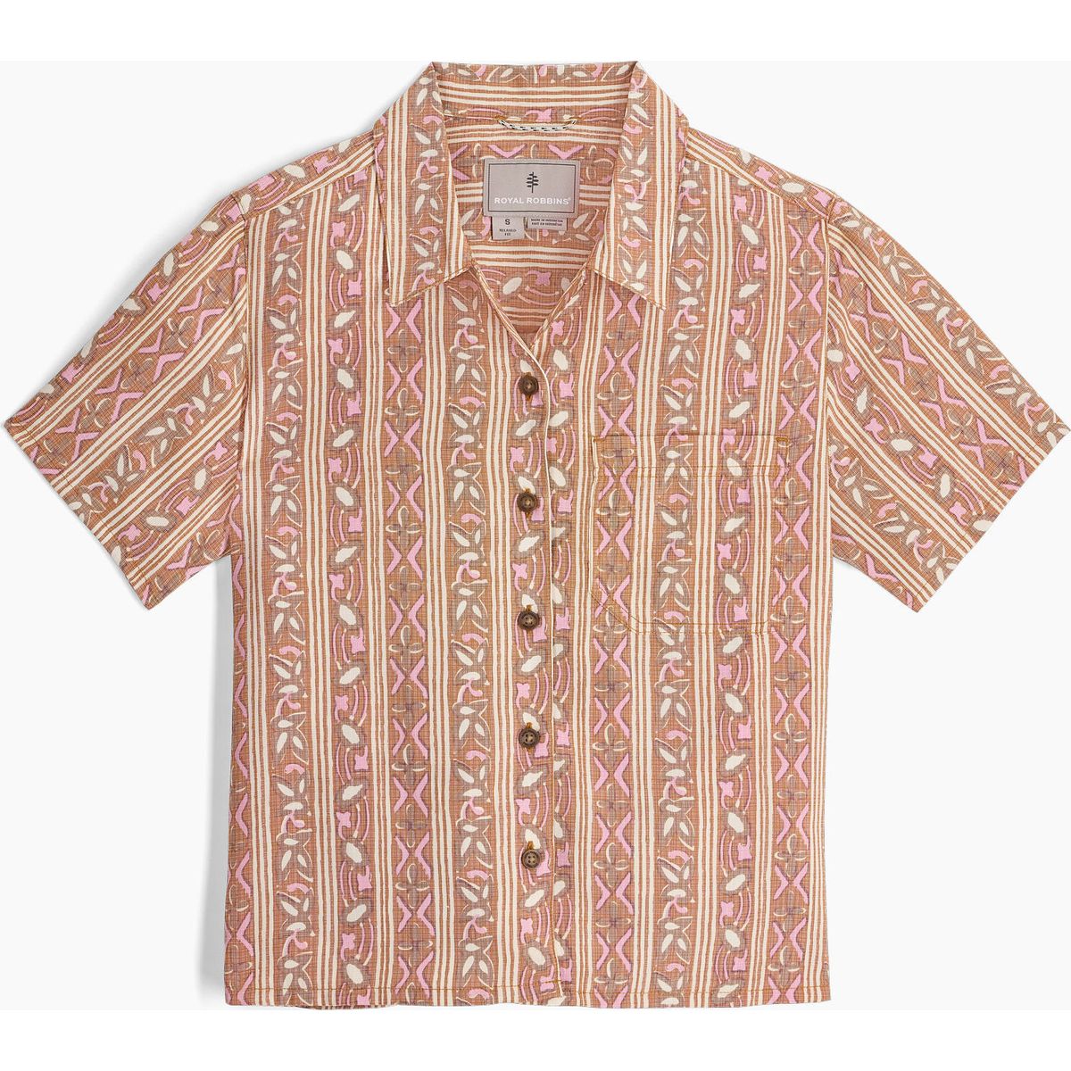 Royal Robbins W Camino Pucker Short Sleeve topaz botanist pt (810) S Y14600130810S