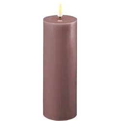 Stumpenkerze LED helles lila 5 x 15cm