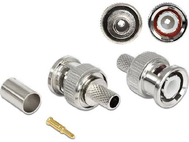 Goobay BNC Krimp Plug - BNC (m) - 75 ohm - vergulde pin