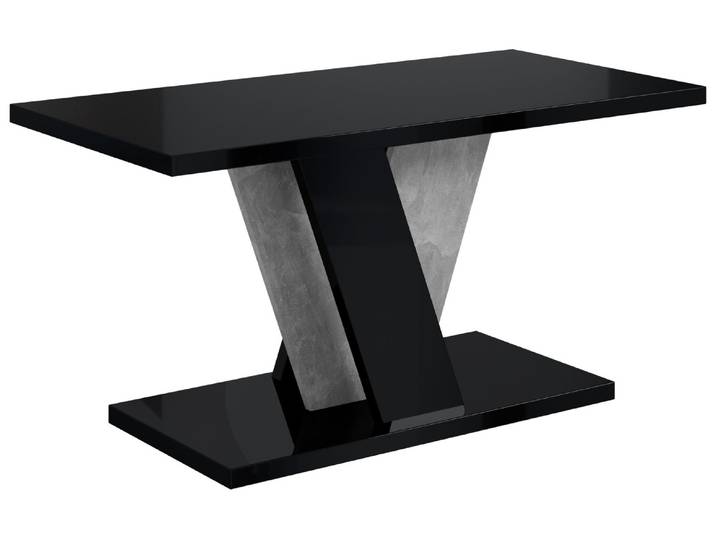 Couchtische INEY Hochglanz Schwarz / Betonoptik