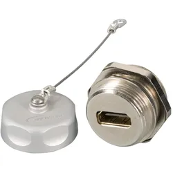 EFB Elektronik HDMI2.0 IP67 Durchführungskupplung,Type A Buchse / Type A Buchse, Videokabel, Schwarz