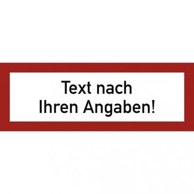 Dreifke® Aufkleber, Brandschutzzeichen - Text nach Ihren Angaben, Folie, 297x105 mm