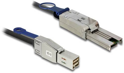 Delock Festplatten Anschlusskabel [1x Mini-SAS-Stecker (SFF-8644) - 1x Mini-SAS-Stecker (SFF-8088)] 2m Schwarz