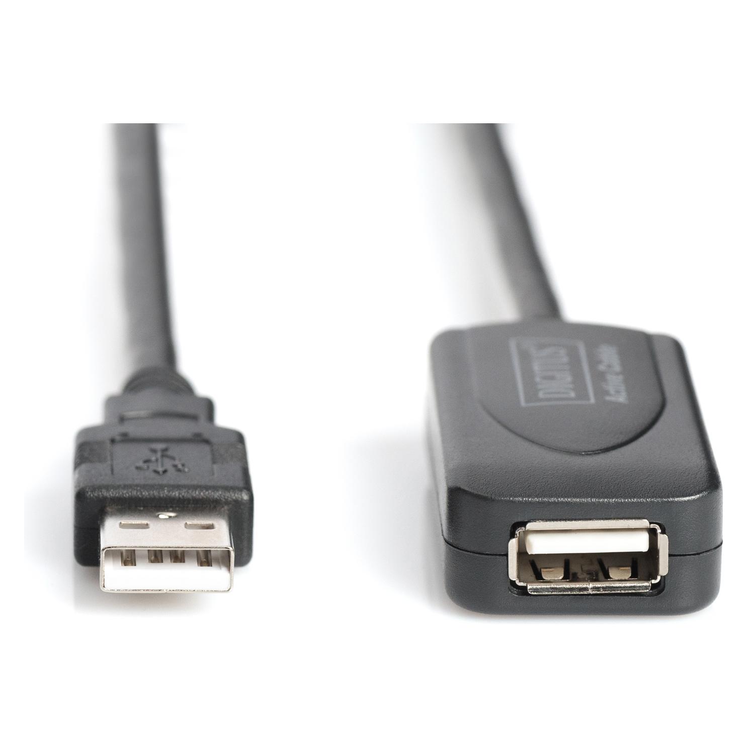 Digitus USB 2.0 Repeater Kabel USB A male / A female Länge 25m (USB 2.0) (DA-73103)