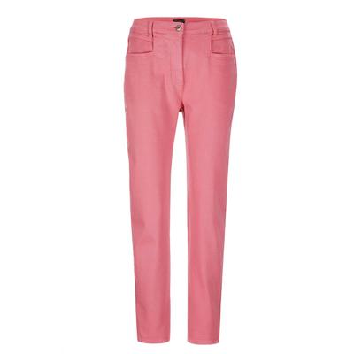 Regular-fit-Jeans GOLDNER "Kurzgröße Lange Hose SARA mit Formbund", Damen, Gr. 21, K-Gr, orange (koralle), Obermaterial: 99% Baumwolle CO. 1% Elasthan EL., Jeans