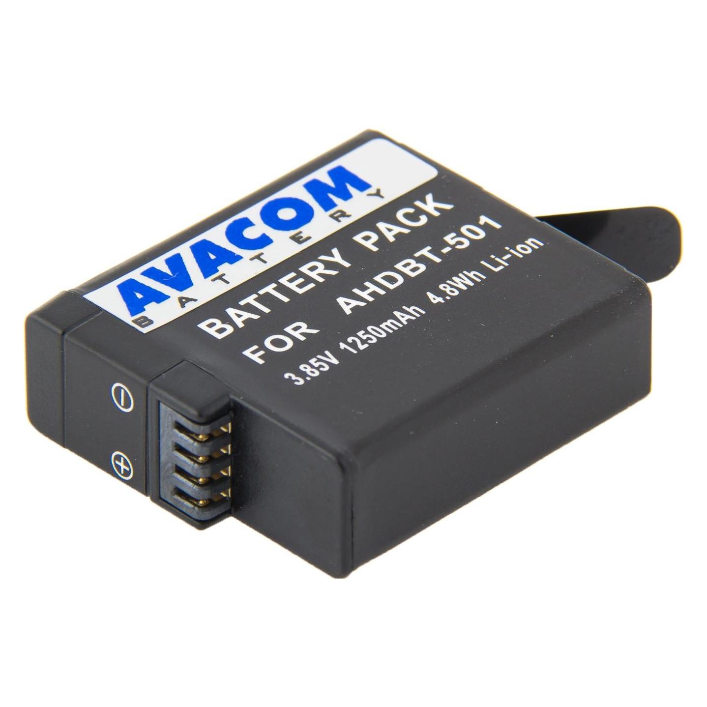 Avacom GOPRO AHDBT-501, AABAT-001 LI-ION 3.7V 1250MAH 4.8WH, HERO 5, HERO 6 BLACK, HERO 7 BLACK, HERO 8 (Kamera Akku) (VIGO-BT501-837)
