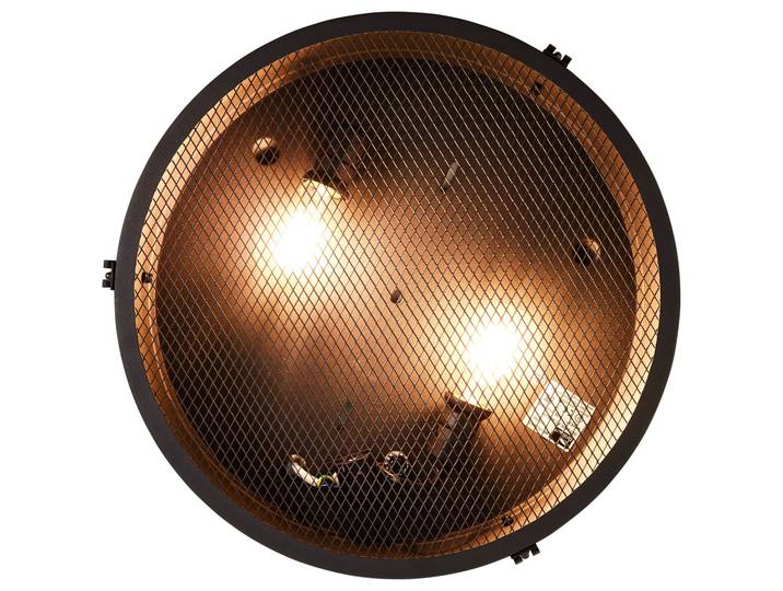 BRILLIANT Deckenleuchte Zois , schwarz (schwarz korund), 2, Ø 42cm H: 9cm, 1 Stk., Leuchten, Deckenlampe 42cm schwarz korund, Deckenleuchte