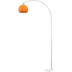 STEHLAMPE im Bogen Design mit Marmorsockel, dimmbar Leuchte