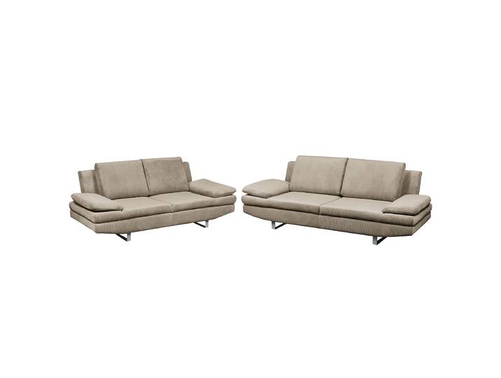 Polstergarnitur 3-2 Grau Cordstoff Onika Modern
