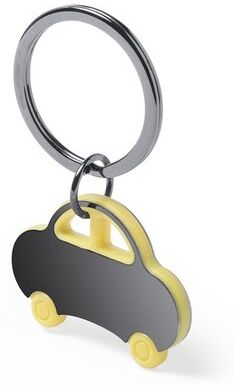 Porte-clés publicitaire Rader acier inoxydable jaune