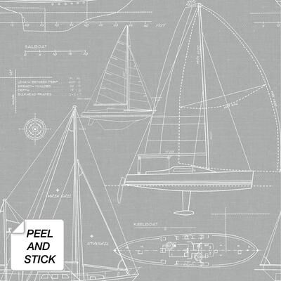 NextWall Yacht Club Peel and Stick Removable Wallpaper