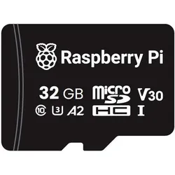 Raspberry Pi microSDHC Speicherkarte, A2, Class 10, U3, 32GB, vorprogrammiert mit Raspberry Pi OS
