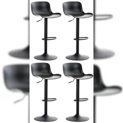 CLP 4er Set Barhocker Almada schwarz